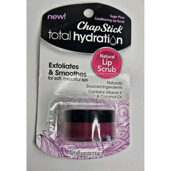Chapstick Total Hydration Fresh Peppermint & Sugar Plum Lip Scrub Lot Of 3 New - Picture 4 of 4